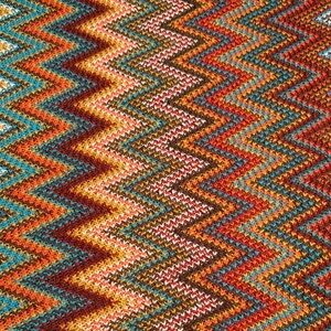 “Missoni” Chevron Knit Throw Blanket